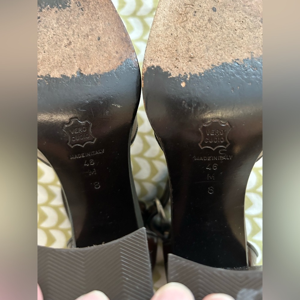Via Spiga brown two-tone block heel, size 8/46, Made in Italy - Picture 5 of 5
